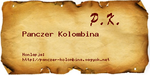 Panczer Kolombina névjegykártya